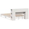 vidaXL Seng med bokhylle uten madrass hvit 140x190 cm heltre