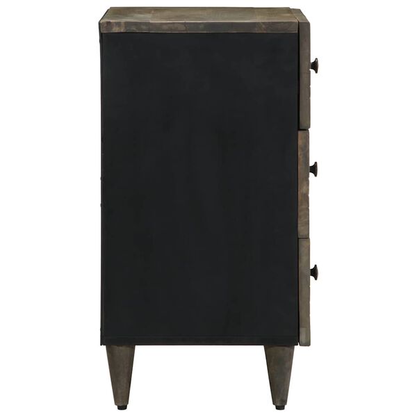 vidaXL Nattbord lysegrå 50x33x60 cm heltre mango