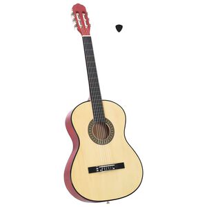 vidaXL Klassisk gitar for nybegynnere 4/4 39" lind