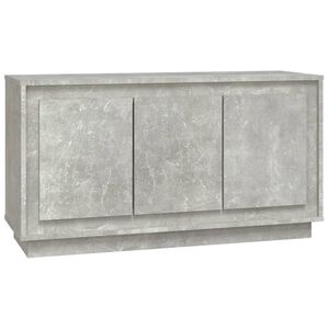 vidaXL Skjenk betonggr&aring; 102x35x55 cm konstruert tre