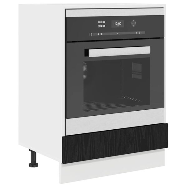 vidaXL Hengende skap Svart Eik 60 x 46 x 81,5 cm Konstruert tre