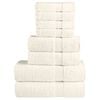 vidaXL Premium h&aring;ndklesett 8 deler SOLUND kremhvit 600 g/m2