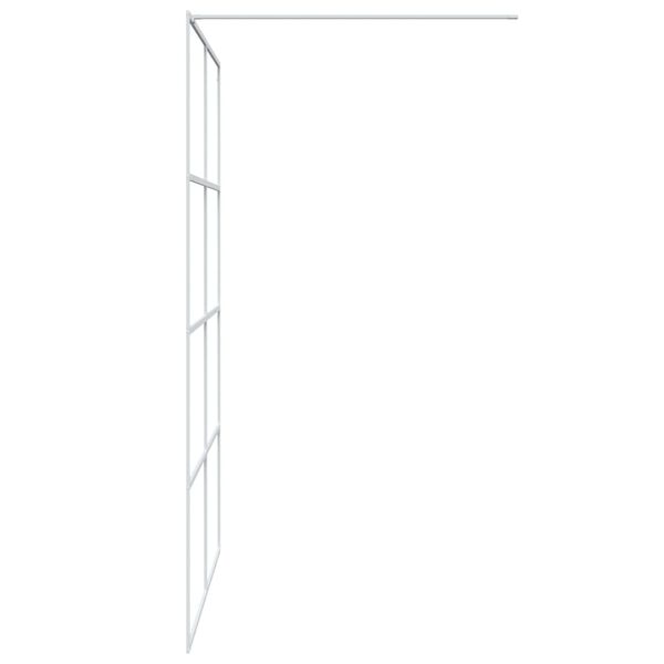 vidaXL Dusjvegg hvit 140x195 cm klart ESG-glass