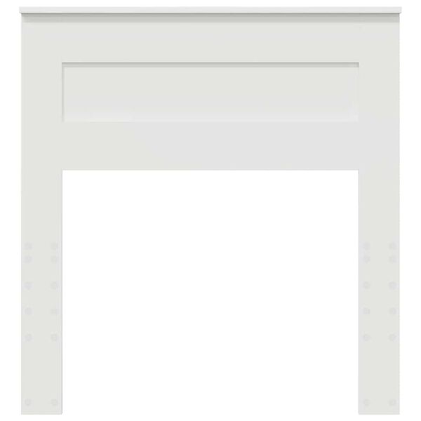 vidaXL Hodegavl med hodegjerde Hvit 75 cm Konstruert tre