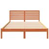 vidaXL Sengestamme med hodegjerde Vokset Brun 140 x 210 cm Massiv furu