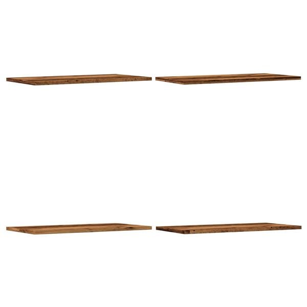vidaXL Vegghyller 4 stk gammelt tre 60x30x1,5 cm konstruert tre