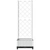 vidaXL Plantekasse med espalier hvit 40x40x121,5 cm PP