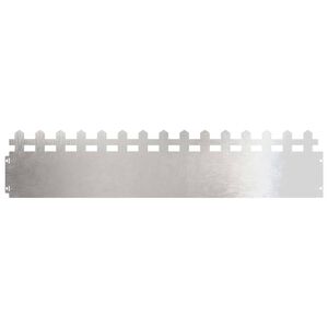 vidaXL Plenkanter 10 pcs s&oslash;lv 103 x 0,05 x 22 cm Rustfritt St&aring;l