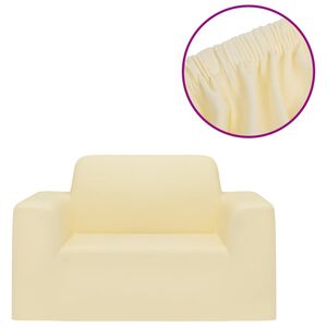 vidaXL Sofaovertrekk polyester kremhvit
