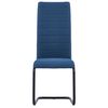 vidaXL Frittbærende spisestoler 2 stk blå stoff