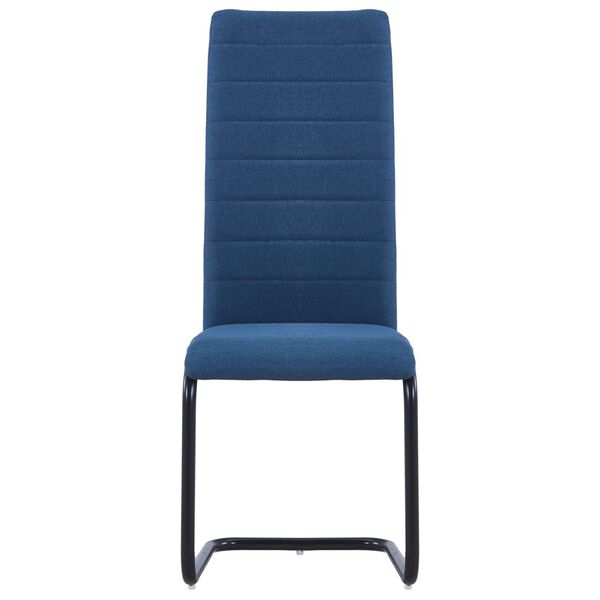 vidaXL Frittbærende spisestoler 2 stk blå stoff