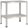 vidaXL Plantebord 100 x 50 x 80 cm Rustfritt st&aring;l S&oslash;lv