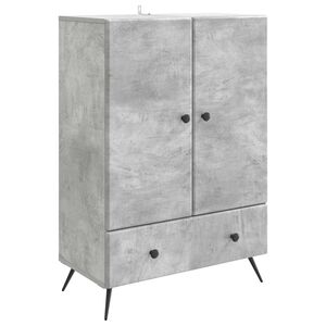 vidaXL Serviesskap Betonggr&aring; 66 x 34,5 x 95 cm Konstruert tre