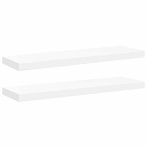 vidaXL Flytende vegghyller 2 stk hvit 80x23,5x3,8 cm MDF
