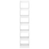 vidaXL Bokhylle/romdeler h&oslash;yglans hvit 40x30x198 cm