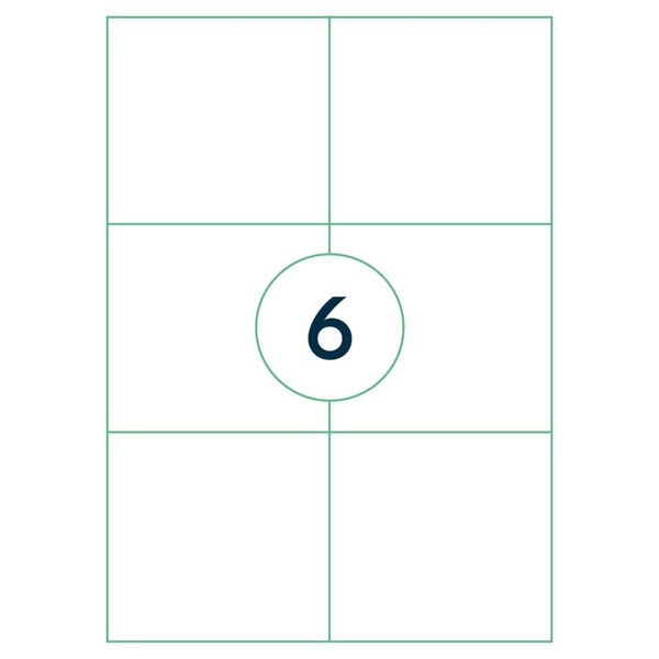 rillprint Selvklebende etiketter 105x99 mm 1000 ark hvit