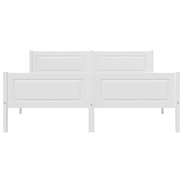 vidaXL Sengeramme hvit heltre furu 120x200 cm