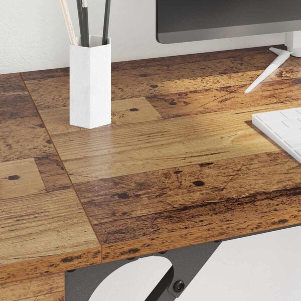 vidaXL Databord med skuff Gamle tre 131 x 48 x 75 cm Konstruert tre