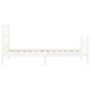 vidaXL Sengeramme med hodegavl hvit liten enkel heltre