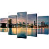 vidaXL Kanvas Flerdelt Veggdekorasjon Brooklyn Bridge Elveutsikt 200 x 100 cm