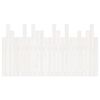 vidaXL Veggmontert sengegavl hvit 146,5x3x80 cm heltre furu