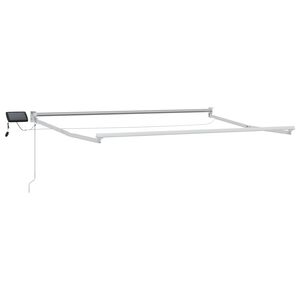 vidaXL Manual Awning Frame with Solar LED 3 x 2 m Hvit