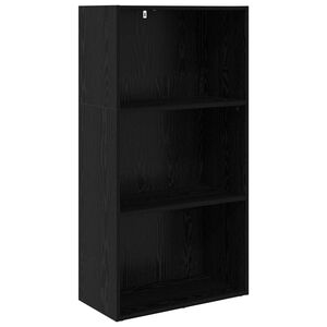 vidaXL Bokhylle 60 x 30 x 114 cm Konstruert tre Svart Eik