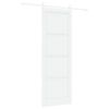 vidaXL Skyved&oslash;r 83 x 232 cm Heltre furu Hvit