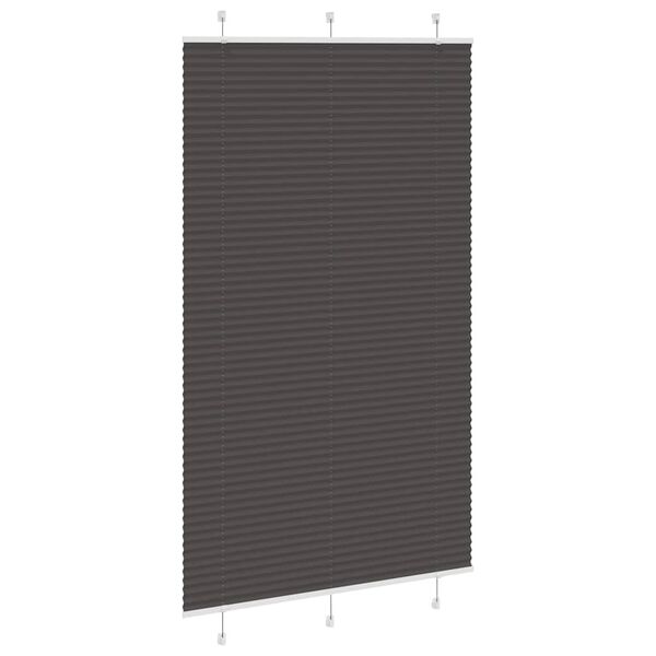 vidaXL plisségardin sort 120x200 cm Stoff Bredde 119,4 cm Polyester