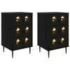 vidaXL Nattbordskap BREMEN 2 stk. Svart eik 36 x 33 x 61 cm