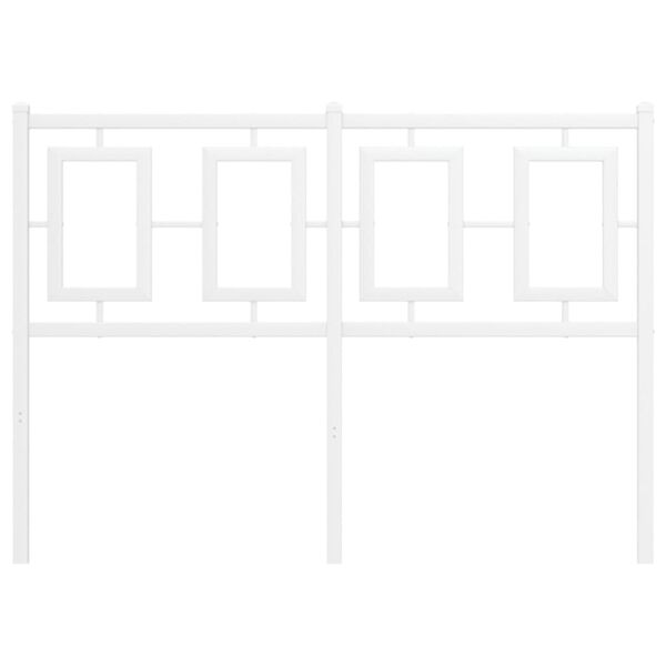 vidaXL Sengegavl i metall hvit 120 cm