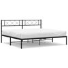 vidaXL Sengeramme i metall med sengegavl svart 180x200 cm