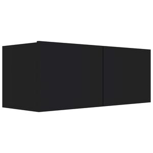 vidaXL TV-benk svart 80x30x30 cm konstruert tre