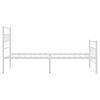 vidaXL Sengeramme i metall med hode- og fotgavl hvit 90x190 cm