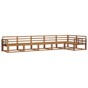 vidaXL Utend&oslash;rs sofa-sett 6 pcs Naturlig Solid akasietre