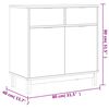 vidaXL Highboard med glassdører FLAM 80x40x180 cm heltre furu