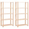 vidaXL Lagringshyller 5 etasjer 2stk 80x38x170cm heltre furu 250kg