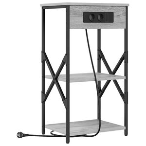 vidaXL Nattbordskap Gr&aring; Sonoma 41 x 31 x 76 cm Konstruert tre