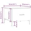vidaXL Salongbord 2 stk svart 50x50x40 cm konstruert tre
