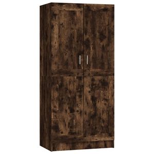vidaXL Garderobe r&oslash;kt eik 82,5x51,5x180 cm konstruert tre