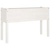 vidaXL Plantekasse hvit 110x31x70 cm heltre furu