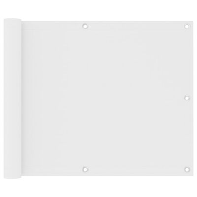 vidaXL Balkongskjerm hvit 75x300 cm oxfordstoff