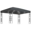 vidaXL Paviljong med LED-lysslynge 3x4 m antrasitt