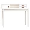 vidaXL Skrivebord hvit 110x50x93 cm heltre furu