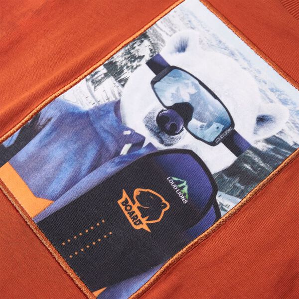 T-skjorte for barn med lange ermer lyserust 104