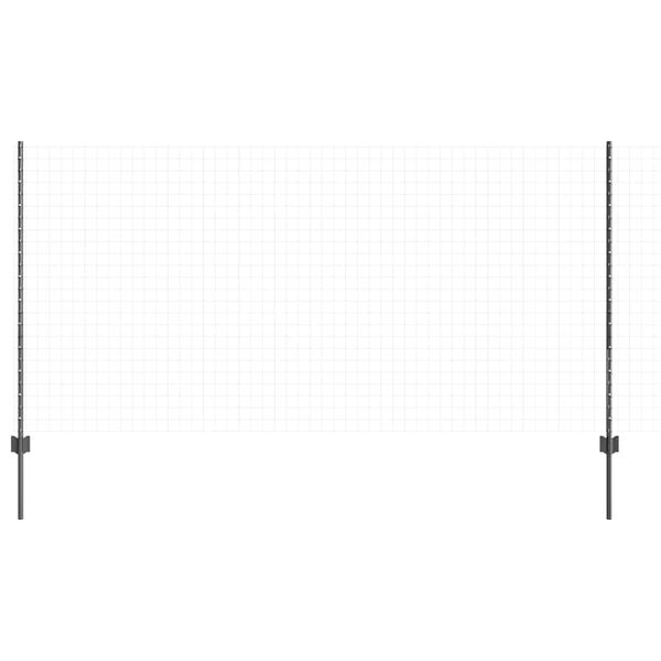 vidaXL Gjerdep&aring;le 11 pcs Gr&aring; 120 cm St&aring;l