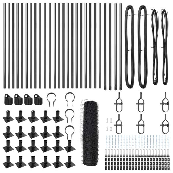 vidaXL Gjerdep&aring;le Gr&aring; 50 x 1 m (50 mm mesh) St&aring;l og PVC