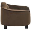 vidaXL Hundesofa brun 67x47x36 cm plysj