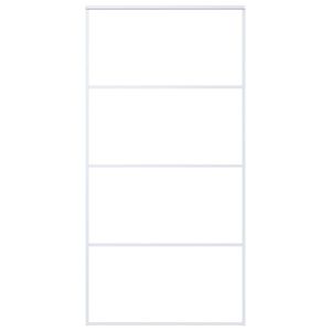 vidaXL Skyved&oslash;r frostet ESG-glass og aluminium 102,5x205 cm hvit