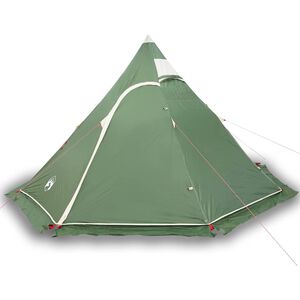 vidaXL Campingtelt tipi 5 personer gr&oslash;nn vanntett